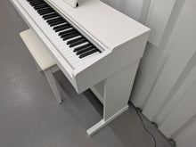 Load image into Gallery viewer, Yamaha Arius YDP-145 digital piano and stool in satin white finish stock nr 26400
