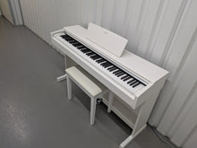 Load image into Gallery viewer, Yamaha Arius YDP-145 digital piano and stool in satin white finish stock nr 26400

