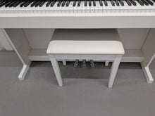 Load image into Gallery viewer, Yamaha Arius YDP-145 digital piano and stool in satin white finish stock nr 26400
