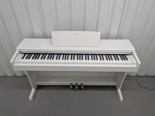 Load image into Gallery viewer, Yamaha Arius YDP-145 digital piano and stool in satin white finish stock nr 26400
