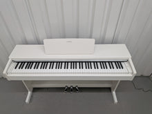 Load image into Gallery viewer, Yamaha Arius YDP-145 digital piano and stool in satin white finish stock nr 26400
