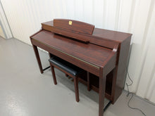 Load image into Gallery viewer, YAMAHA CLAVINOVA CLP-370M DIGITAL PIANO + STOOL IN MAHOGANY stock nr 26384
