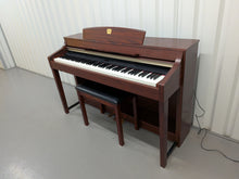 Load image into Gallery viewer, YAMAHA CLAVINOVA CLP-370M DIGITAL PIANO + STOOL IN MAHOGANY stock nr 26384
