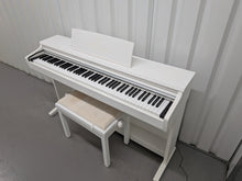 Load image into Gallery viewer, Kawai KDP75 digital piano and stool in satin white finish stock #26409
