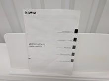 Load image into Gallery viewer, Kawai KDP75 digital piano and stool in satin white finish stock #26409
