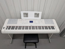 Load image into Gallery viewer, Yamaha DGX-660 in white 88 Key Weighted Keys Portable Grand, stand stock # 26391
