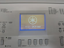 Load image into Gallery viewer, Yamaha DGX-660 in white 88 Key Weighted Keys Portable Grand, stand stock # 26391
