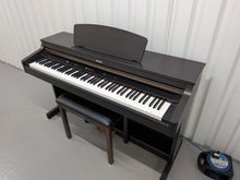Load image into Gallery viewer, Roland HP103e digital piano and stool in dark rosewood finish stock number 26392

