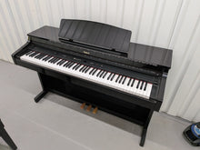 Load image into Gallery viewer, Roland HP103e digital piano and stool in polished glossy black stock #26405
