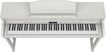 Load image into Gallery viewer, Roland HP603 digital piano and stool in satin white finish stock #26262
