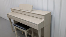 Load and play video in Gallery viewer, Yamaha Clavinova CLP-635 CLP-635WA Digital Piano and stool in white ash stock # 25296

