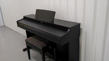 Load and play video in Gallery viewer, Yamaha Arius YDP-163 Digital Piano and stool in satin black clavinova keyboard stock # 24551
