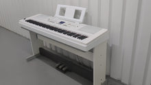 Load and play video in Gallery viewer, Yamaha DGX-650 white portable grand piano keyboard +stand +3 pedals stock #24124
