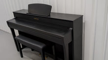 Load and play video in Gallery viewer, Yamaha Clavinova CLP-735 digital piano and stool in black finish stock nr 25267
