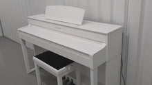 Load and play video in Gallery viewer, Yamaha Clavinova CLP-575 in satin white finish+ stool stock # 24562
