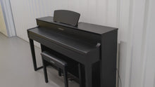 Load and play video in Gallery viewer, Yamaha Clavinova CLP-535 digital piano and stool in satin black stock # 24444
