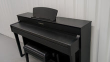 Load and play video in Gallery viewer, Yamaha Clavinova CLP-635  Digital Piano and stool in satin black stock #25271
