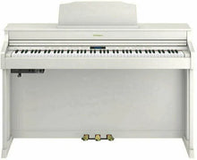 Load image into Gallery viewer, Roland HP603 digital piano and stool in satin white finish stock #26262
