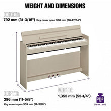 Load image into Gallery viewer, Yamaha Arius YDP-S35 Digital Piano in white ash Slimline space saver stock number 26037
