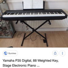 Load image into Gallery viewer, Yamaha P-35 88 Key Weighted Graded Hammer Action Piano + X stand + pedal
