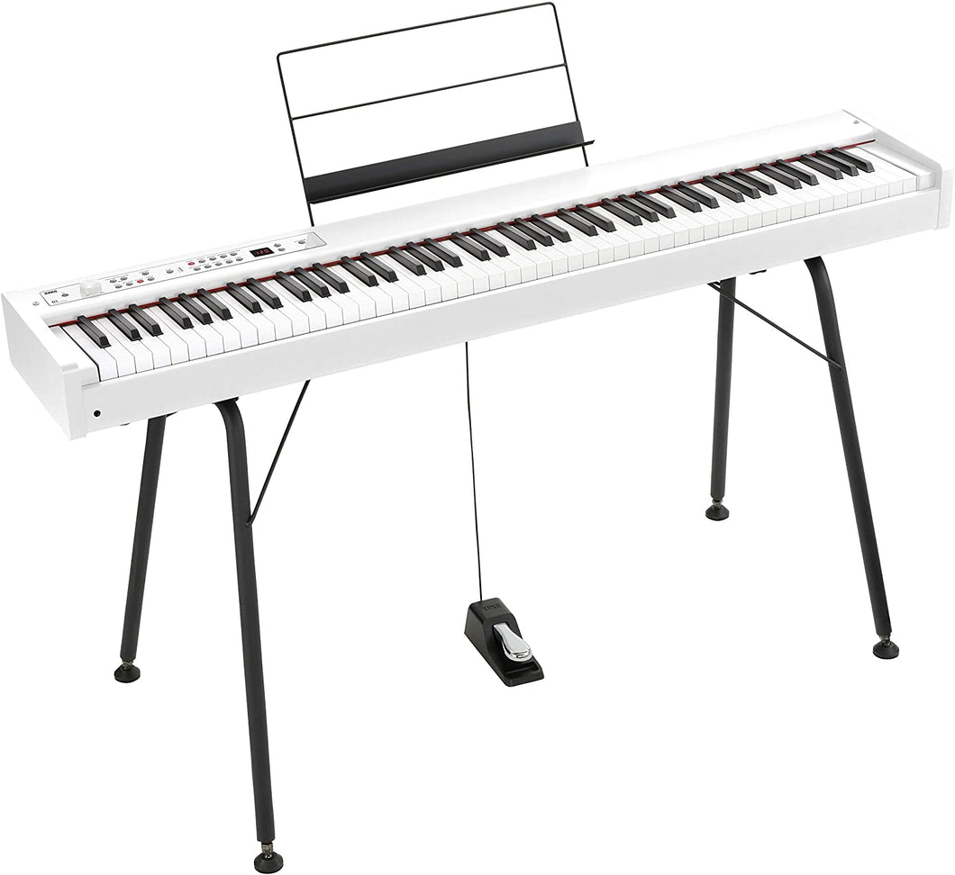 KORG D1 88 Key Digital Stage Piano - White D1-WH + KORG ST-SV1 stand + stool stock # 22242