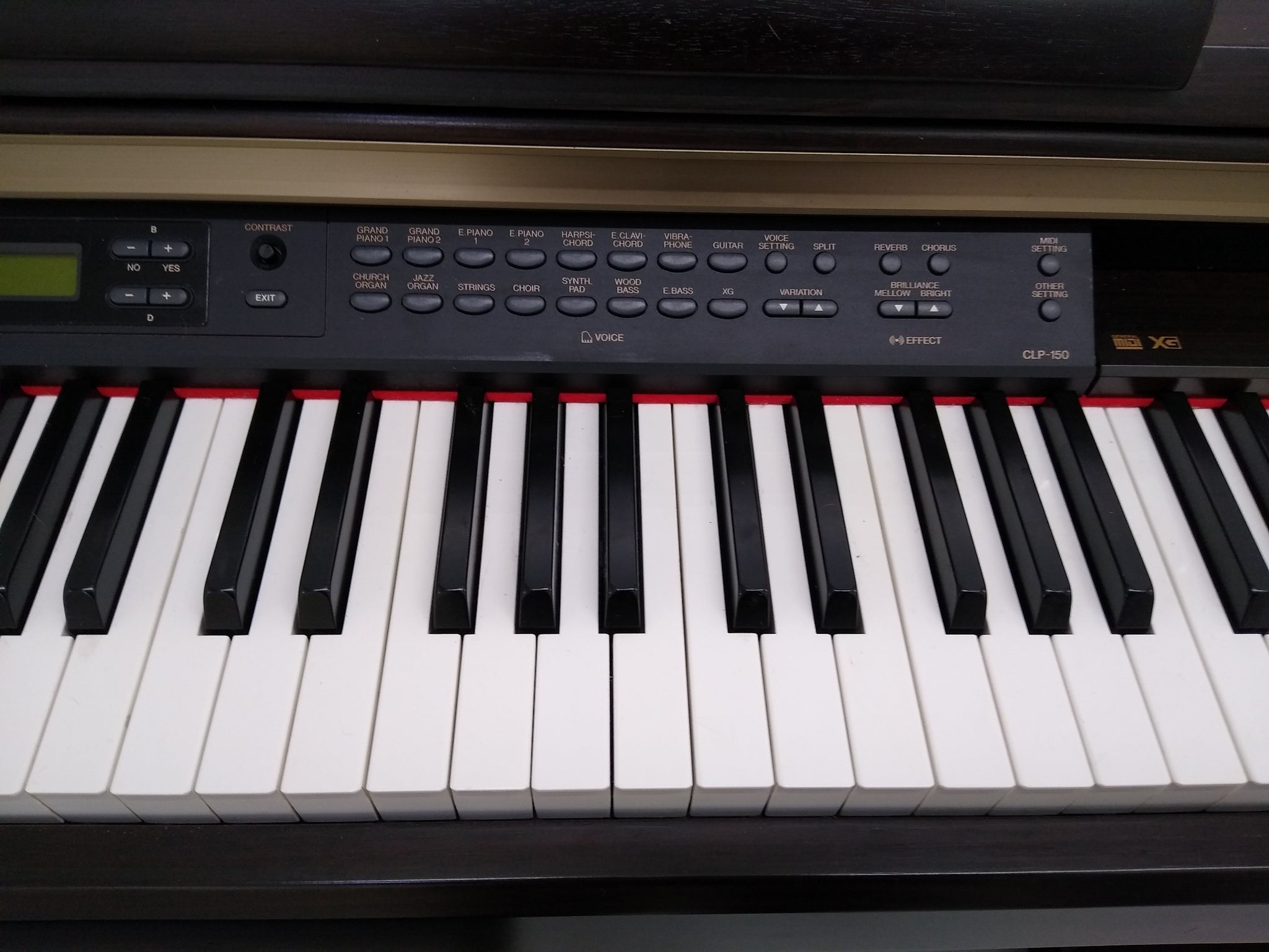 Yamaha Clavinova CLP-150 Digital Piano with stool in rosewood
