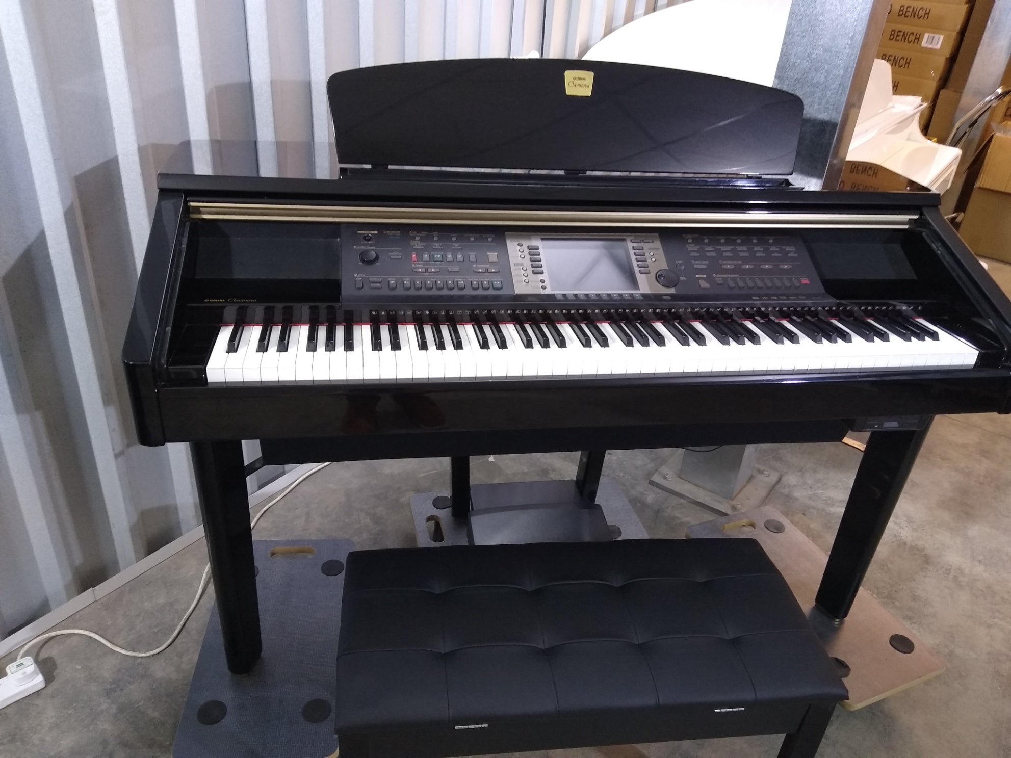 Yamaha Clavinova CVP-209 in Polished Ebony with matching stool. stock –  Sulinda Music