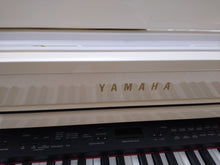 Load image into Gallery viewer, Yamaha Clavinova CLP-465GP in polished glossy white + stool. stock number 22080
