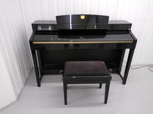 Load image into Gallery viewer, YAMAHA CLAVINOVA CLP-370PE DIGITAL PIANO + STOOL IN GLOSSY BLACK stock nr 22104
