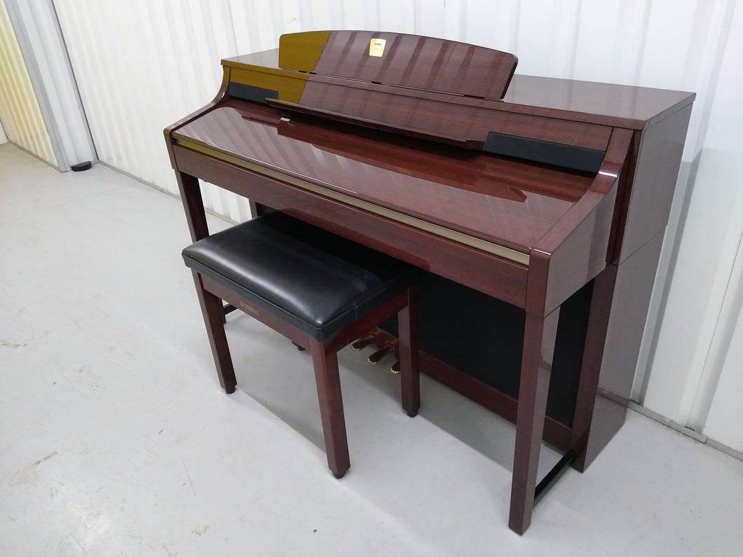 YAMAHA CLAVINOVA CLP-380PM DIGITAL PIANO + STOOL GLOSSY MAHOGANY stock nr 22134
