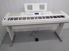 Load image into Gallery viewer, Yamaha DGX-650 in white 88 Key Weighted Keys Portable Grand piano stock # 22137
