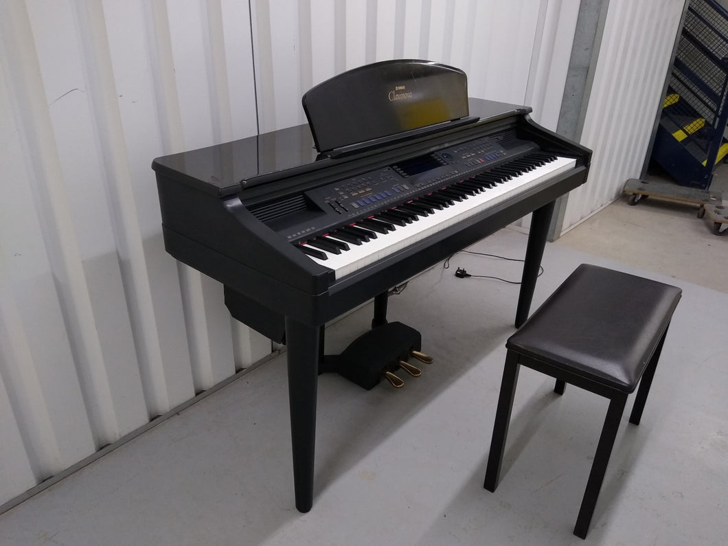 Yamaha Clavinova CVP-107 digital piano / arranger glossy black / dark rosewood. stock nr 22173