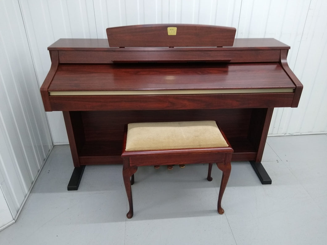 Yamaha Clavinova CLP-340 Digital Piano in mahogany with stool stock # 22208