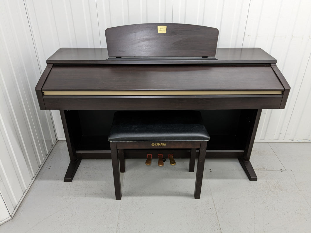 Yamaha Clavinova CLP-120 Digital Piano and stool in rosewood stock # 22282