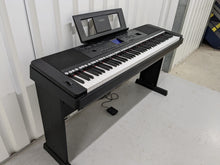 Load image into Gallery viewer, Yamaha DGX-660 black portable grand piano keyboard and stand stock #22323
