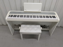 Load image into Gallery viewer, Korg B1 digital piano / keyboard with stand and 3 pedals in white stock # 22322
