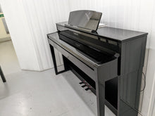 Load image into Gallery viewer, Yamaha Clavinova CLP-575PE in polished ebony glossy black + stool stock # 22333
