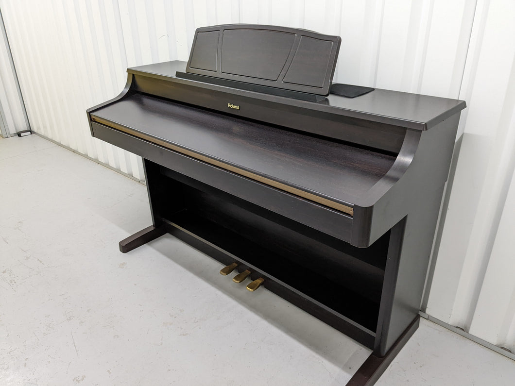 Roland HP107e professional high specs Digital Piano + double stool stock # 22362