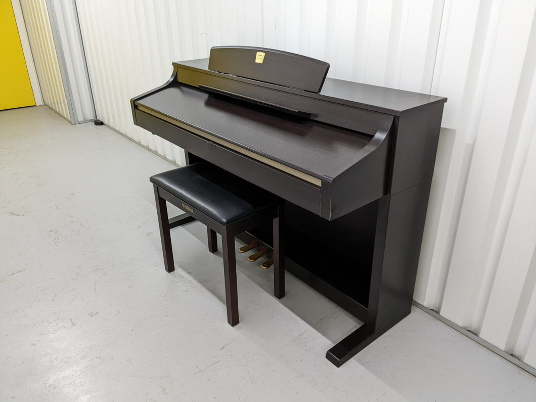 Yamaha Clavinova CLP-340 Digital Piano and stool in dark rosewood stock # 22387