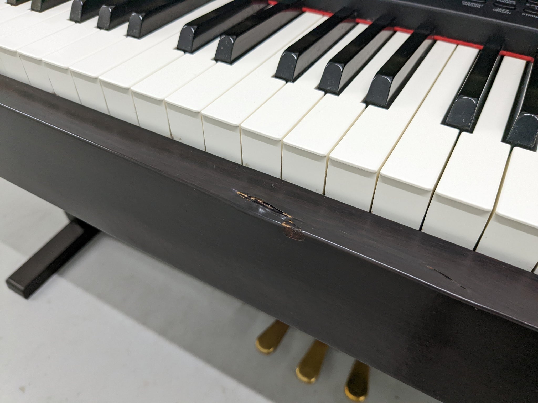 Yamaha Clavinova CLP-340 Digital Piano and stool in dark