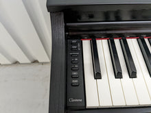 Load image into Gallery viewer, Yamaha clavinova CLP-525 digital piano and stool in satin black stock # 22378
