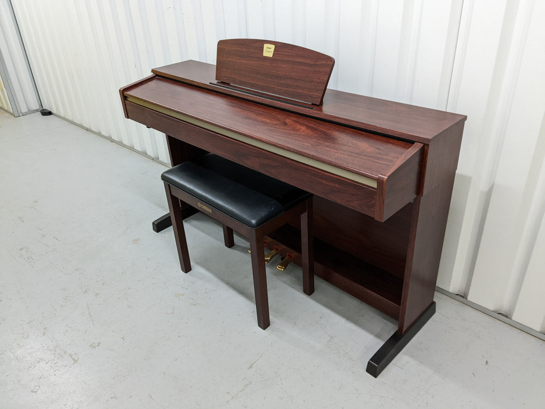 Yamaha Clavinova CLP-320 Digital Piano and stool in mahogany, stock no 22442