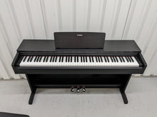 Load image into Gallery viewer, Yamaha Arius YDP-143 Digital Piano and stool in satin black stock number 22458
