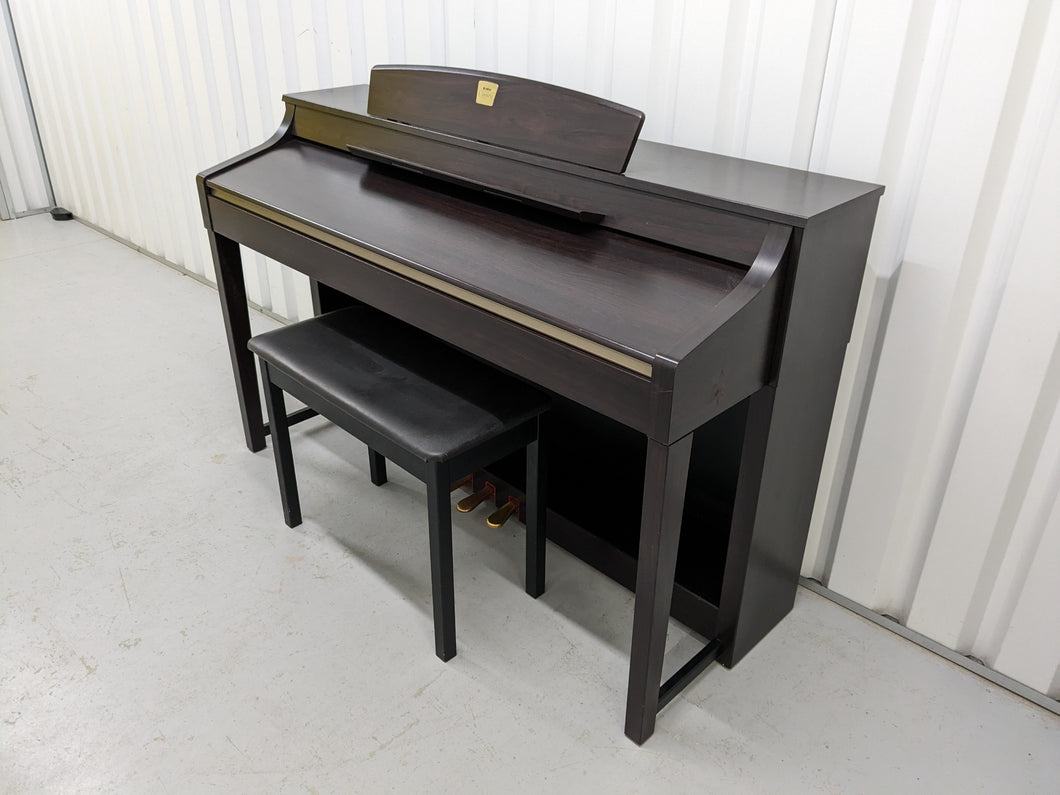 YAMAHA CLAVINOVA CLP-370M DIGITAL PIANO + STOOL IN ROSEWOOD stock nr 22463