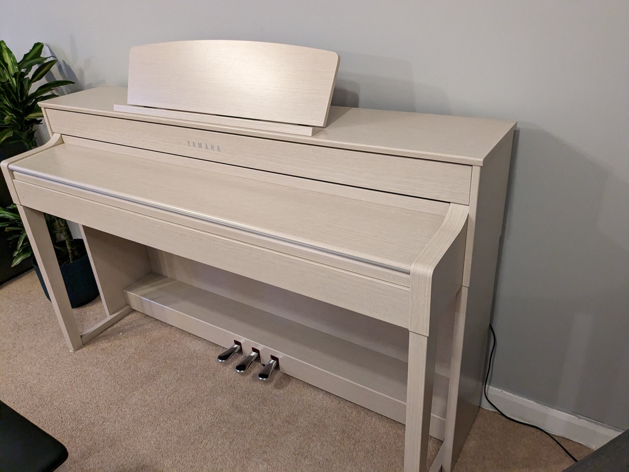 Yamaha Clavinova CLP-545WA in white ash with matching colour stool sto –  Sulinda Music