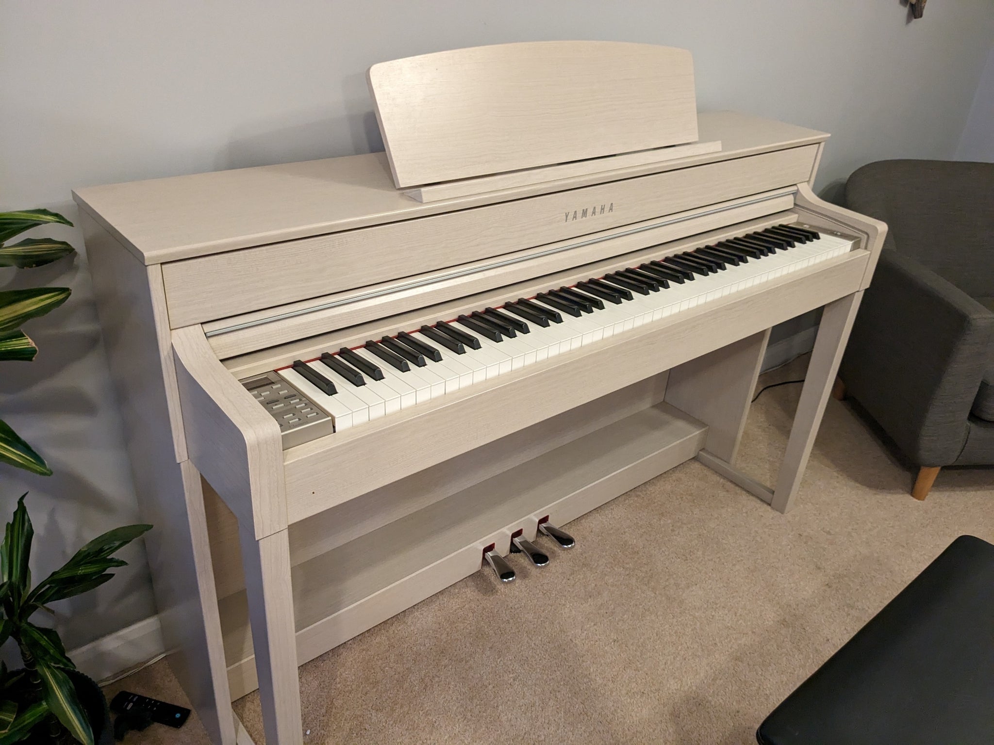 Yamaha Clavinova CLP-545WA in white ash with matching colour stool sto –  Sulinda Music