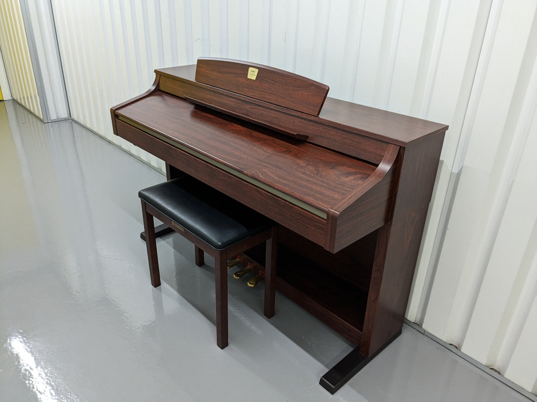 Yamaha Clavinova CLP-340 Digital Piano and stool in mahogany stock # 23014