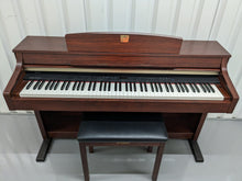 Load image into Gallery viewer, Yamaha Clavinova CLP-340 Digital Piano and stool in mahogany stock # 23014
