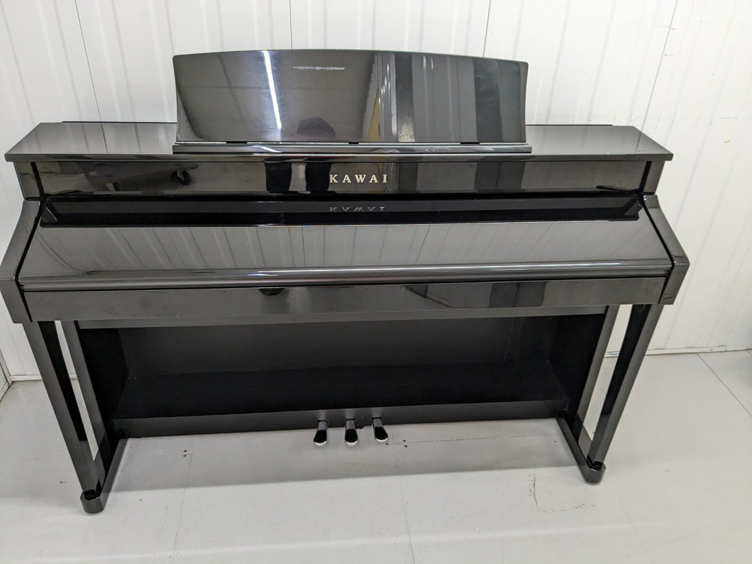 Kawai CS8 Hybrid Digital piano in glossy black polished ebony finish stock #23015