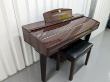 Load image into Gallery viewer, YAMAHA CLAVINOVA CVP-309PM DIGITAL PIANO + STOOL IN GLOSSY MAHOGANY stock 23081
